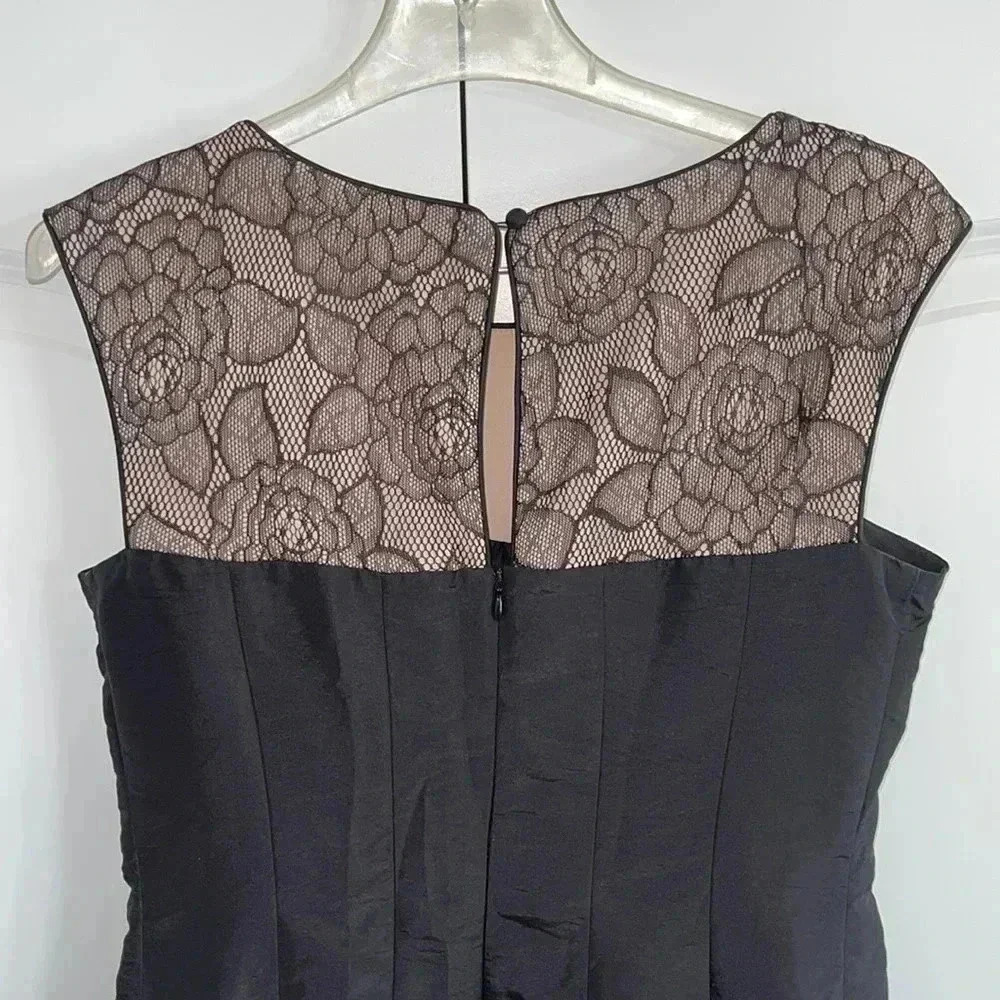 London Times Lace-Top Black Cocktail Dress​​ - Picture 6 of 9